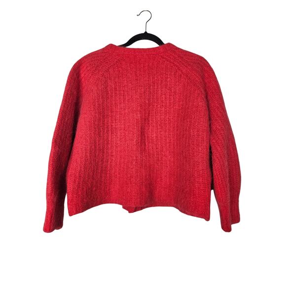 Sezane Red Women's Cardigan Sweater - Picture 3 of 6